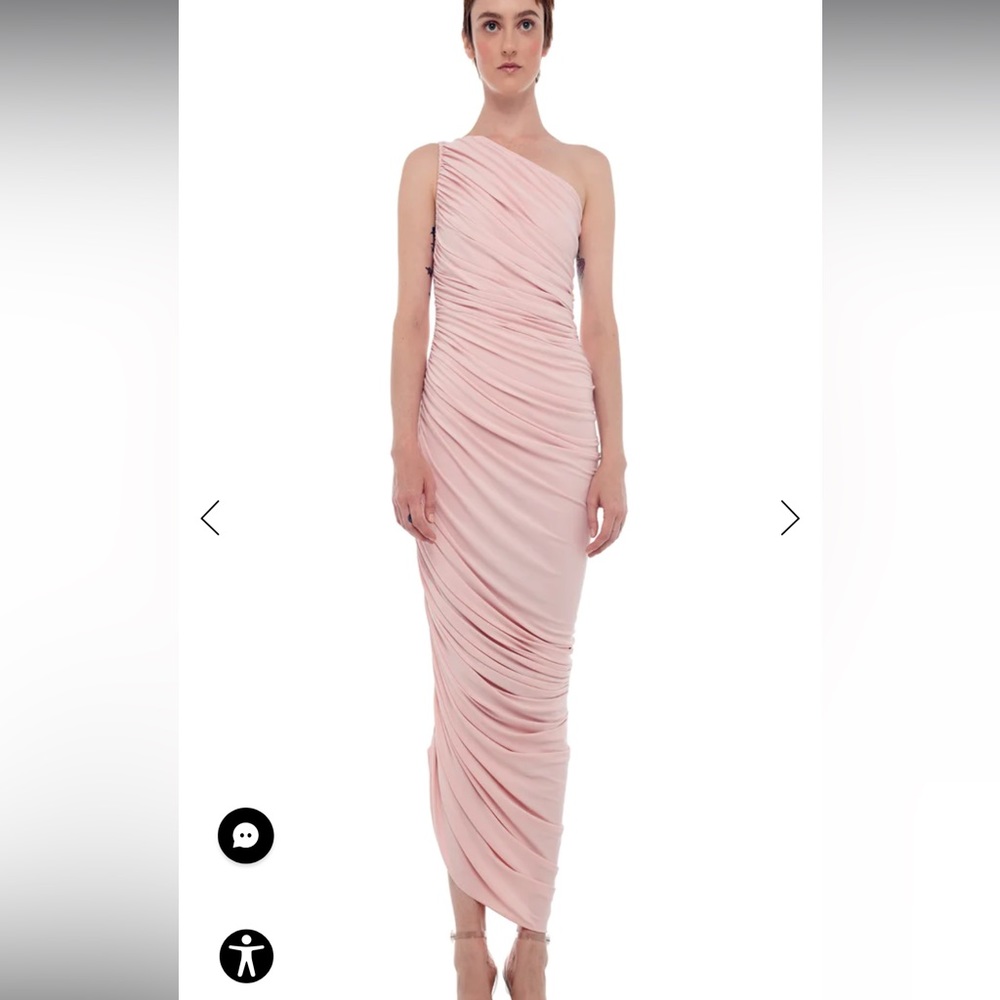 Norma Kamali Diana gown in blush